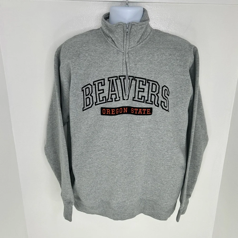 Oregon State Beavers Champion‎ 1/4 Zip Sweatshirt Pullover Size Large Collegiate